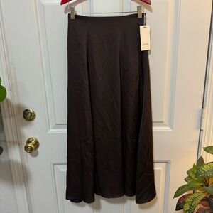 NWT Snidel Chocolate Brown Maxi Long Skirt Size 1 or US Size Medium
